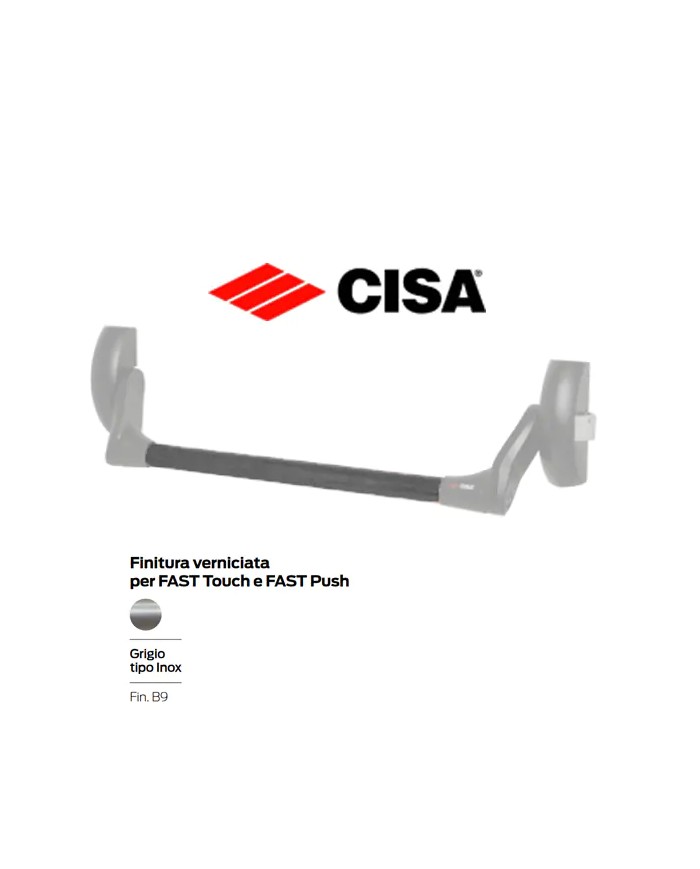 Barra di spinta ovale Grigio-Inox per Maglione Antipanico CISA Fast Push 07007