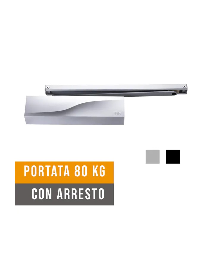 Chiudiporta Automatico a slitta ISEO IS115, Forza 2-4 80kg, con arresto