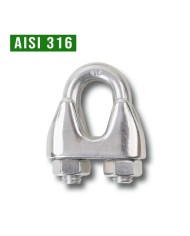 Morsetti per cavi di acciaio inox AISI 316 resistenti alla corrosione