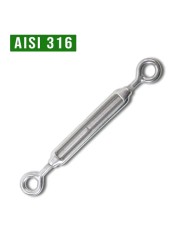 Tenditore cavo acciaio inox a 2 occhi | AISI 316