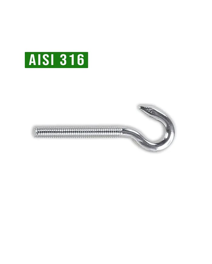 Ganci filettati in acciaio inox | AISI 316
