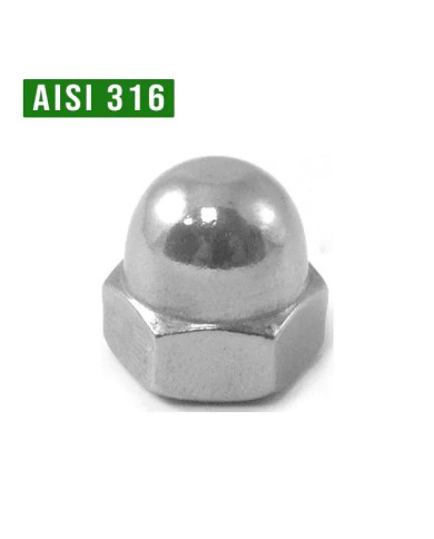 Dado Cieco INOX A4 - Aisi 316 - UNI 5721 | M5 -  M20 DESTRO