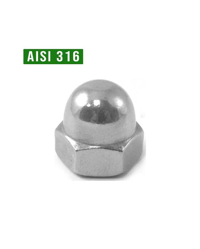 Dado Cieco INOX A4 - Aisi 316 - UNI 5721 | M5 -  M20 DESTRO