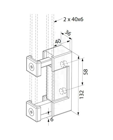 Wolfsgruber STEP SYSTEM Ancoraggio Laterale a PARETE | Inox AISI304 Satinato