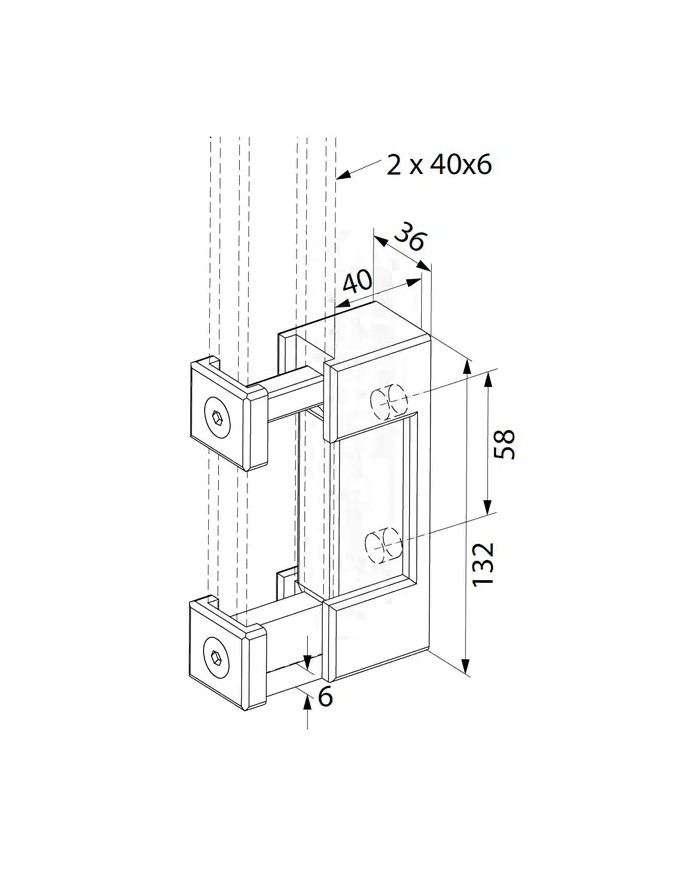 Wolfsgruber STEP SYSTEM Ancoraggio Laterale a PARETE | Inox AISI304 Satinato