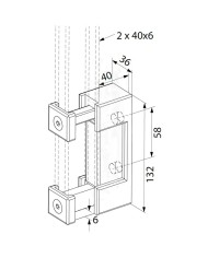 Wolfsgruber STEP SYSTEM Ancoraggio Laterale a PARETE | Inox AISI304 Satinato