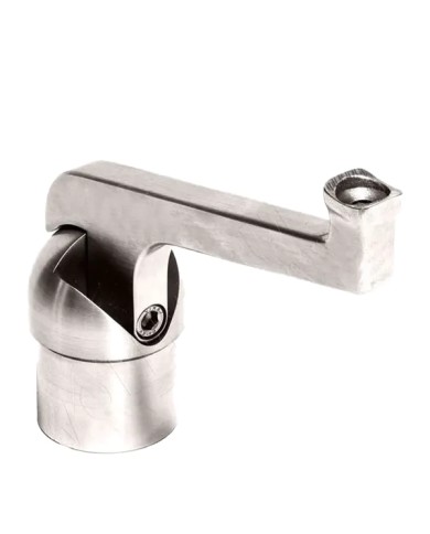 Reggicorrimano Disassato Snodabile in Acciaio Inox per Montante in tubo | AISI 304 Satinato