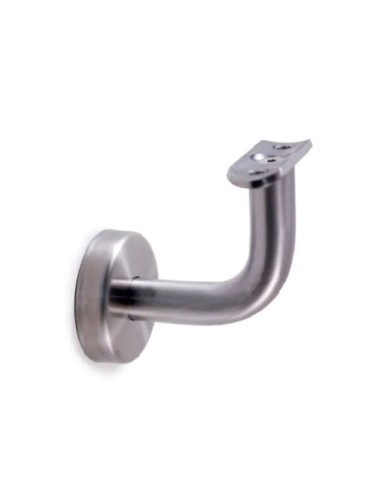 Reggicorrimano a Muro Acciaio Inox FISSO Massiccio, per tubo Ø 33.7 - 42.4 mm | AISI 304 Satinato