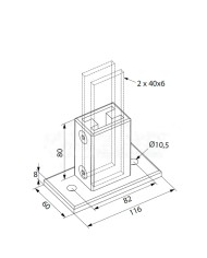 Wolfsgruber STEP SYSTEM Ancoraggio a Pavimento | Inox AISI304 Satinato