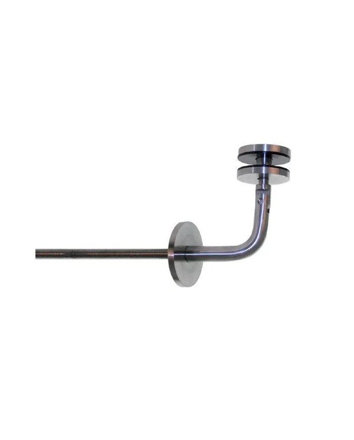 Fissaggio per vetro in acciaio inox, a muro, per Pensilina Vetro  | AISI 316 SATINATO