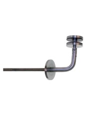 Fissaggio per vetro in acciaio inox, a muro, per Pensilina Vetro  | AISI 316 SATINATO