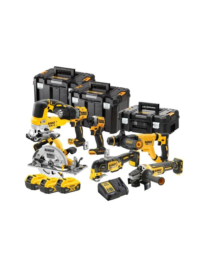DeWALT DCK706P3T-QW | Combo 7 pezzi XR, 3 Batterie, 3 Valigette TSTAK