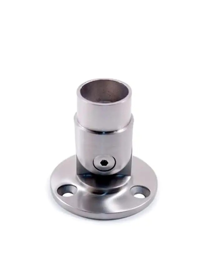 Ancoraggio a Parete Snodato per Corrimano INOX in Tubo Ø 42,4 X 2 mm | AISI316 Satinato