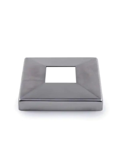 Copriflangia per Scatolato 40x40 mm Foro 41x41 mm Esterno 105x105x15 mm | Inox AIS304 Satinato