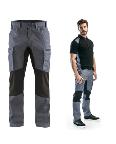 Pantalone da Lavoro BLAKLADER 1459 Estivo STRETCH 145918459499 | Grigio - Nero