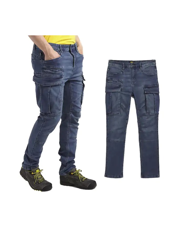 Jeans da lavoro DIADORA 702.177651 STONE CARGO LIGHT con Tasche Elasticizzati