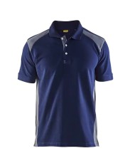 BLAKLADER 3324 Maglietta da Lavoro Polo Blu/Grigio - 332410508994