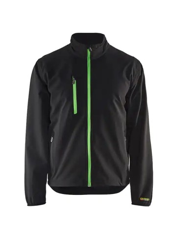 BLAKLADER 4952 Giacca Softshell Leggera Nero/Verde - 495225189944