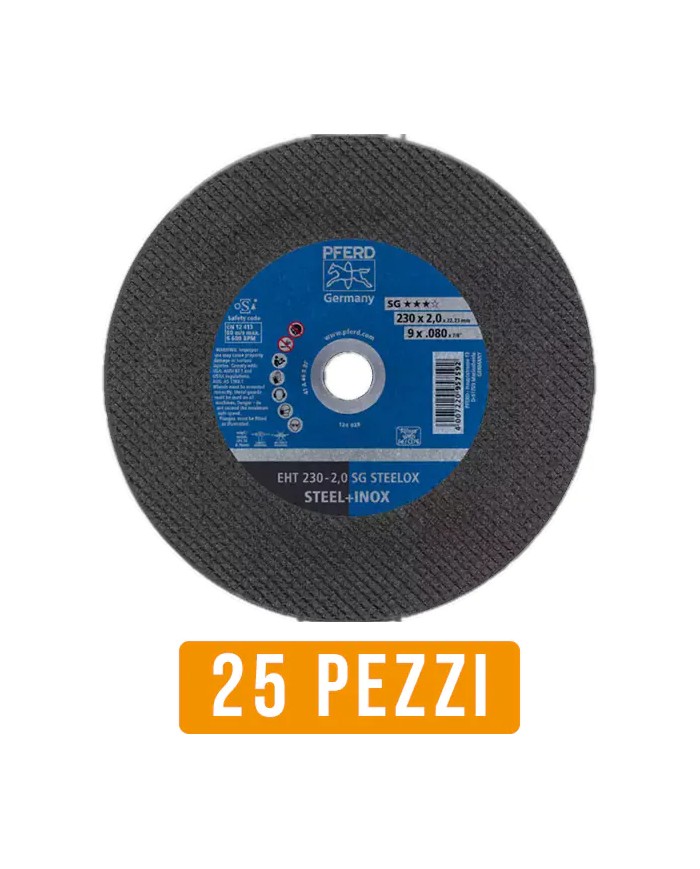 Disco Taglio Ferro 230 mm PFERD SG | Commerciale Bosio