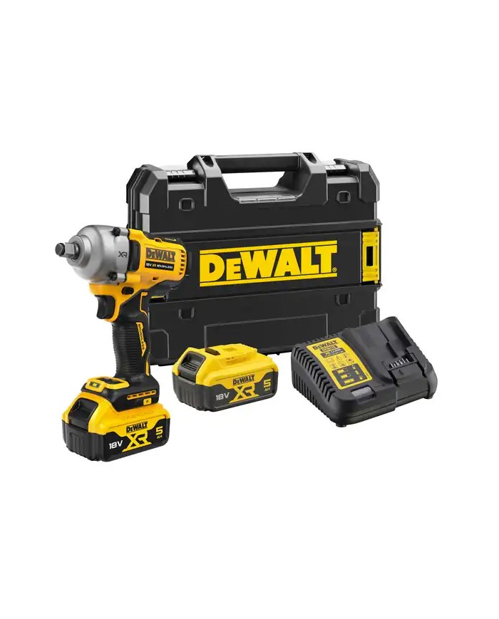 DeWALT DCF891P2T-QW | Avvitatore a Impulsi Alta Potenza 18V XR, 812Nm, 2x 5Ah, Caricabatterie, Valigetta TSTAK