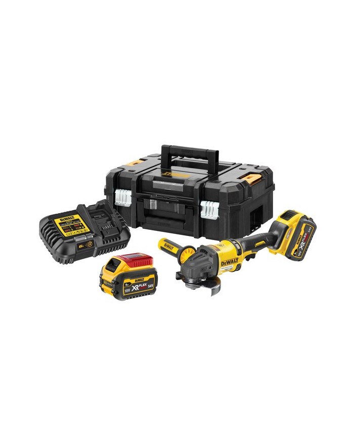 DeWALT DCG418T2-QW Smerigliatrice a Batteria 125MM, 54V FlexVolt, 2 BATTERIE 6AH