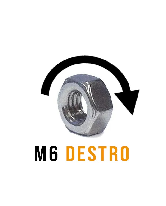 Dado Acciaio INOX M6 DESTRO | AISI 316