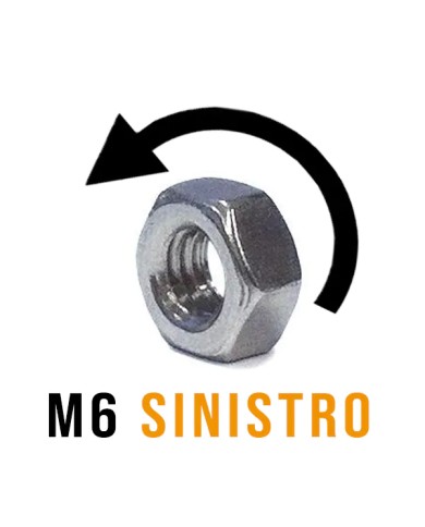 Dado Acciaio INOX M6 SINISTRO | AISI 316