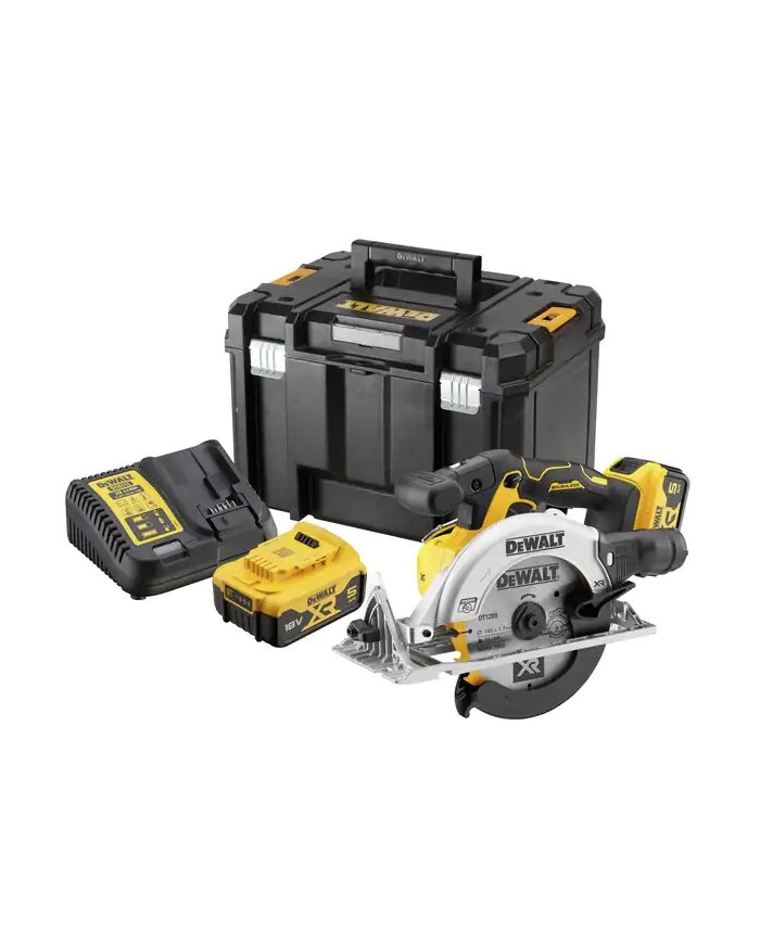 DeWALT DCS565P2-QW Sega Circolare 165MM, 18V, 2 Batterie 5AH, Disco Incluso