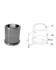 Ancoraggio a pavimento in Acciao Inox per tubo Ø 42.4 | AISI 304 Satinato