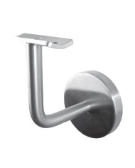 Reggicorrimano a Muro FISSO con COPRIFLANGIA - Sella per Tubo 33.7 - 42.4 | AISI 304 Satinato