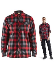 Camicia da lavoro BLAKLADER 3299,  Flanella scacchi Rosso - Nero | 329911525699