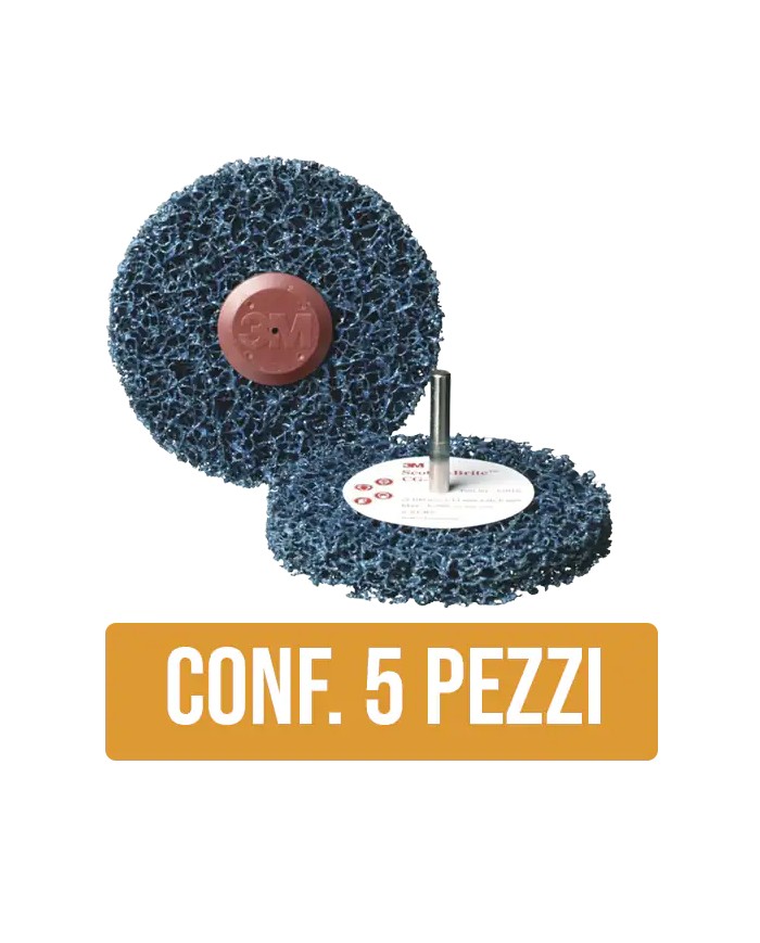 3M Scotch Brite ™ 7000077916 Spazzola per Avvitatore e Smerigliatrice Assiale CLEAN STRIP CG-ZS D.150X25 - 5 PEZZI