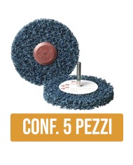 3M Scotch Brite ™ 7000077916 Spazzola per Avvitatore e Smerigliatrice Assiale CLEAN STRIP CG-ZS D.150X25 - 5 PEZZI