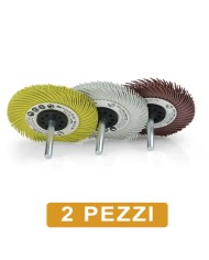 3M Bristle Spazzola radiale Ø 75 mm con gambo 6mm - 2 PEZZI | Grana 80 - 120 -220