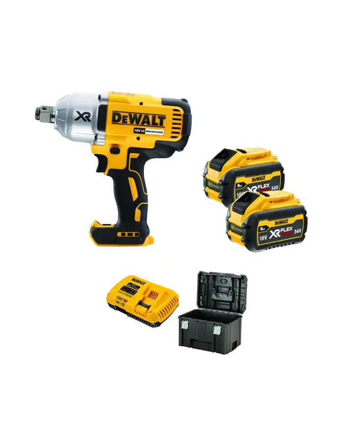 DeWALT DCF897X2-IT | Avvitatore impulsi ALTA POTENZA, Attacco 3/4, 18V XR, 2X 9Ah 54V FLEXVOLT, TSTAK