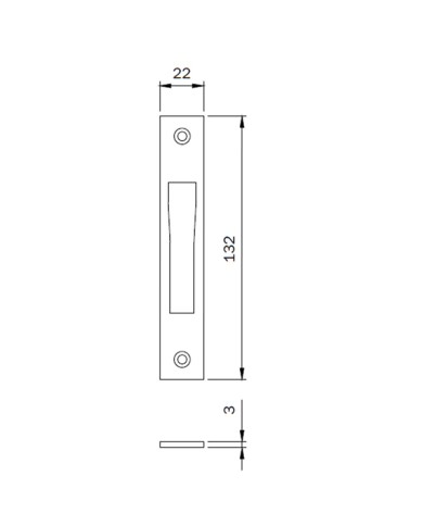 ISEO 038021 | Contropiastra in Acciaio Inox per catenaccio rotante