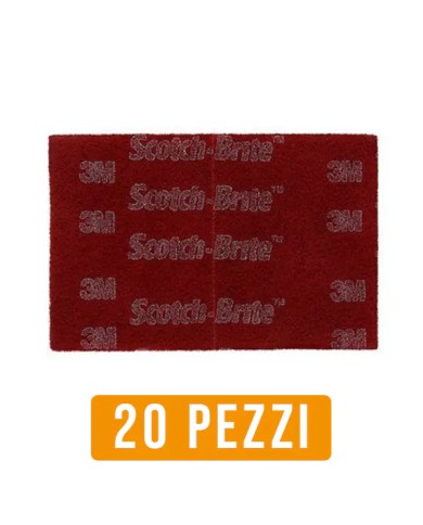 3M 7447 PRO | Panno manuale Scotch-Brite per la finitura Acciaio Inox - 20 pezzi 152 x 228 mm