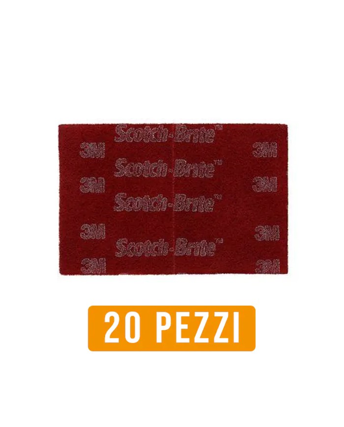3M 7447 PRO | Panno manuale Scotch-Brite per la finitura Acciaio Inox - 20 pezzi 152 x 228 mm