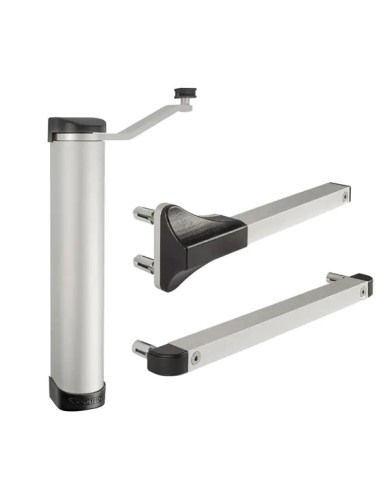 LOCINOX LION ZILV Chiudiporta Idraulico per porte fino a 75KG 1100MM apertura 180° | Argento