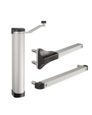 LOCINOX LION ZILV Chiudiporta Idraulico per porte fino a 75KG 1100MM apertura 180° | Argento