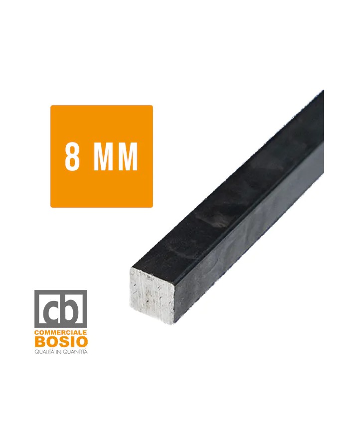 Profilo Quadrato Ferro  8 mm | Barre da 2 e 3 MT