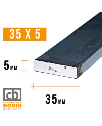 Ferro PIATTO 35x 5 mm | Barre da 2 e 3 MT