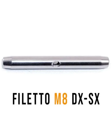 TENDITORE per cavo acciaio INOX filetto M.8 DX/SX | AISI 316