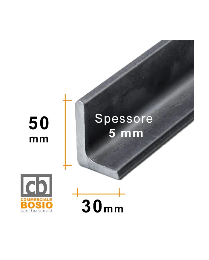 Ferro a ELLE 50x30 mm spessore 5mm | GREZZO