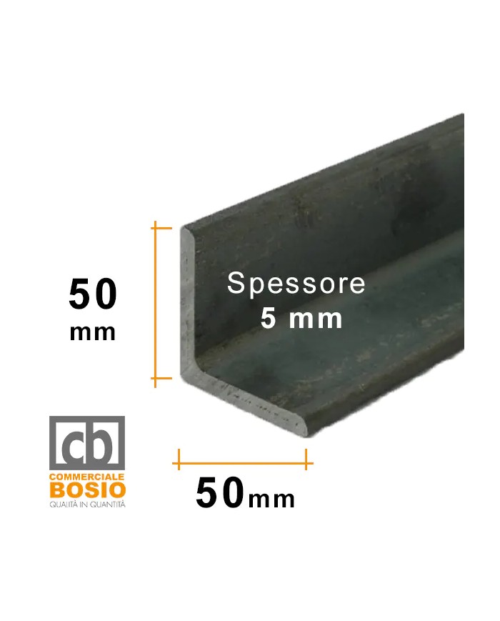Angolare in ferro 50x50 mm spessore 5 mm | GREZZO