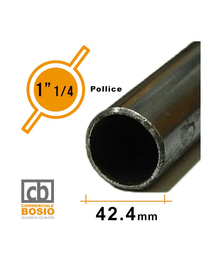 Tubo in Ferro Ø 42,4 mm - 1" 1/4 pollici | Carpenteria Grezzo