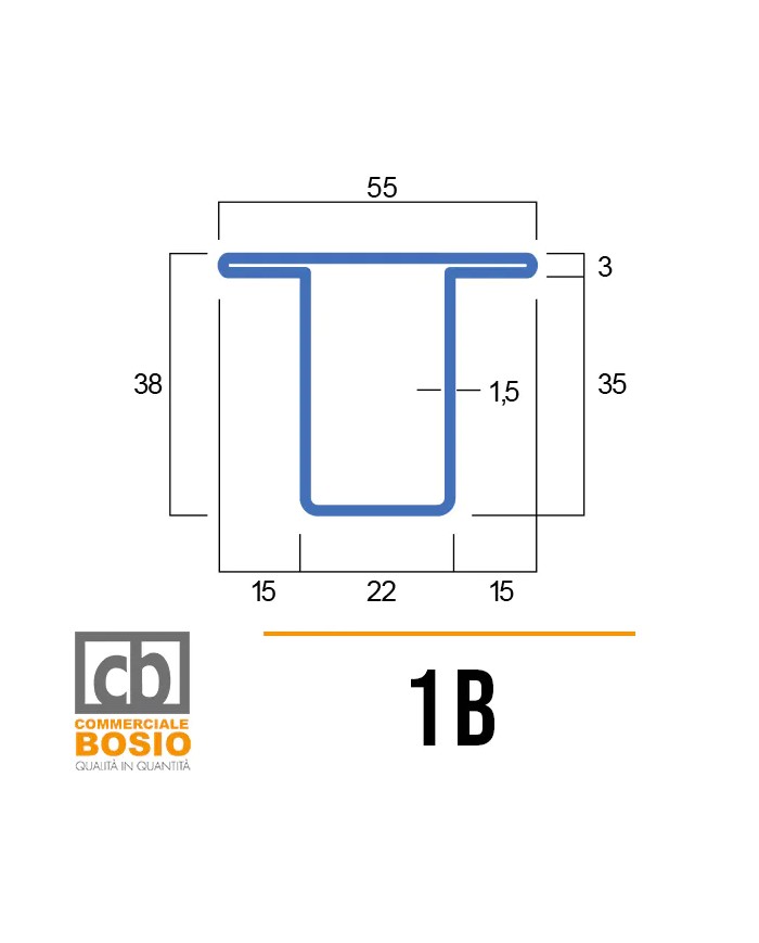 Profili in Ferro per Serramenti 1B | Grezzo