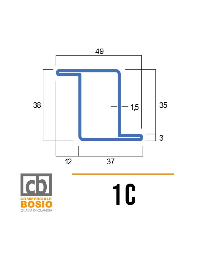 Profili in Ferro per Serramenti 1C | Grezzo