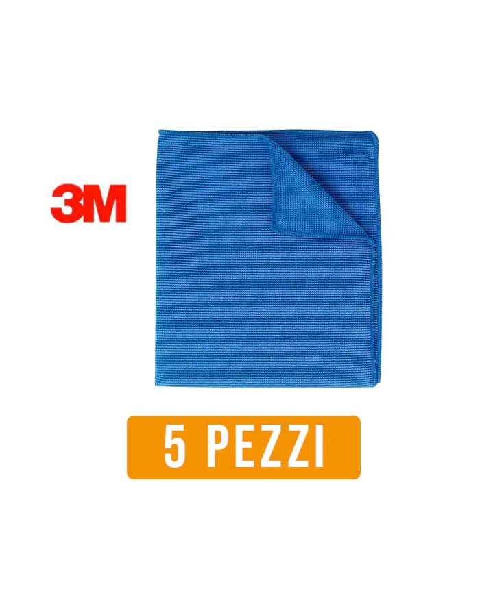 Panno Microfibra Professionale 3M 2010 Blue | 5 pezzi