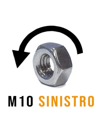 Dado Acciaio INOX M10 Sinistro | AISI 316